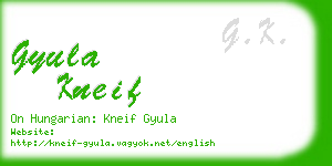 gyula kneif business card